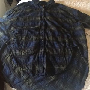 Free People plaid button down XS